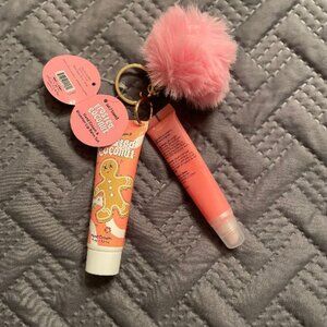 FREE W/ANY PURCHASE KEYCHAIN WITH PINK PUFF, HAND CREAM, LIP BALM NWT $5